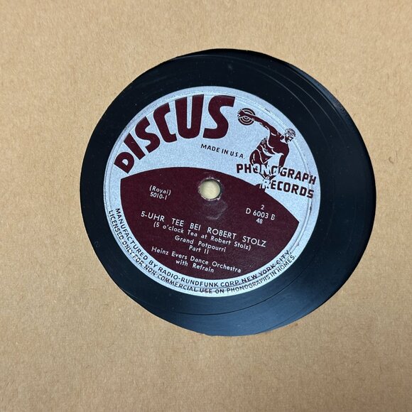 Vintage 78 RPM Record Album Book w/ 10 Shellac Discs Red Embossed VG German - Picture 12 of 14